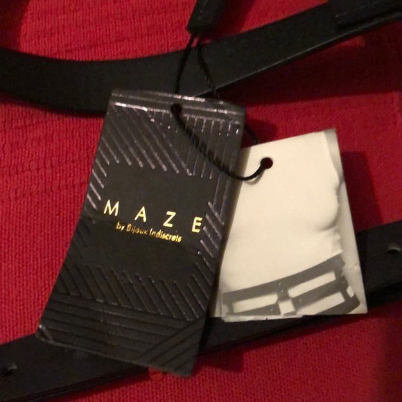 Bijoux Indiscrets maze Black Vegan leather belt - Picture 4 of 5